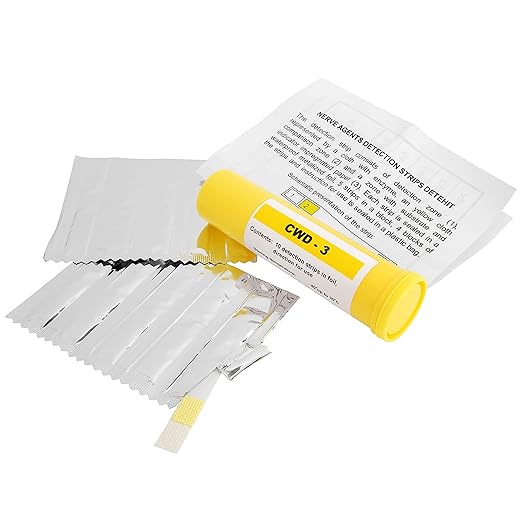 MIRA Safety DETEHIT CWD-3 CBRN Testing Paper for Various Chemical Warfare Agents | 10 Detection Strips to Identify G Agents (Sarin, Soman, tabun) and V Agents (VX Gas)