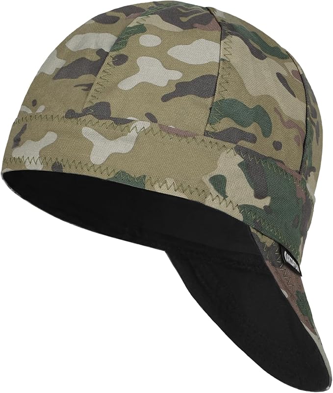 ARCCAPTAIN Reversible Welding Cap, 8 Panel Protective Welders Cap, 10 oz Fireproof Cotton Comforts for Safety and Protection While Welding to Men Women, Colour, 7
