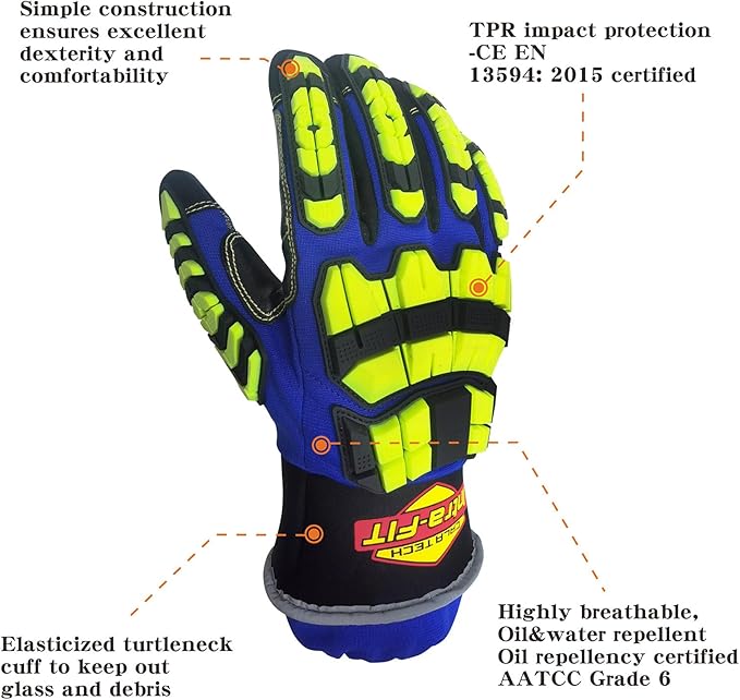 Heavy-duty Rescue Extrication Glove EN388:2016 Certification, Super Dexterity and Ultra Durability