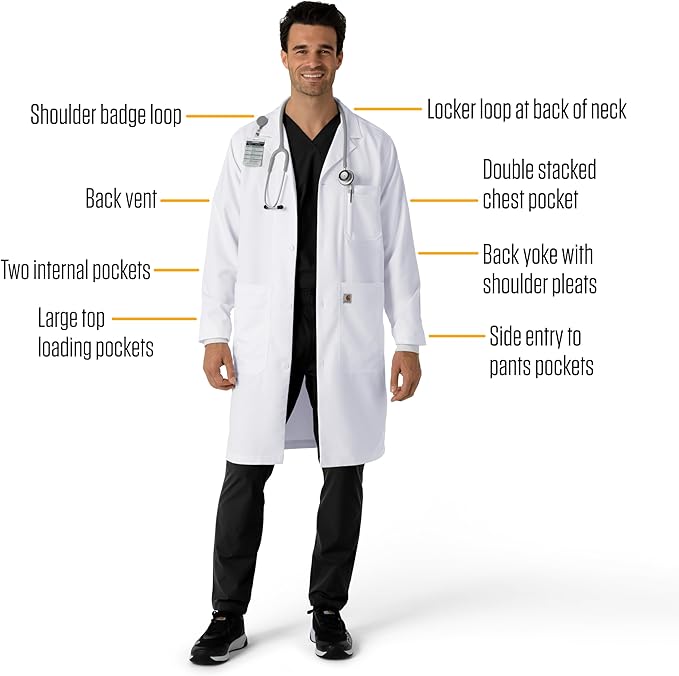 Carhartt Scrubs C73005 Modern Fit Long Lab Coat
