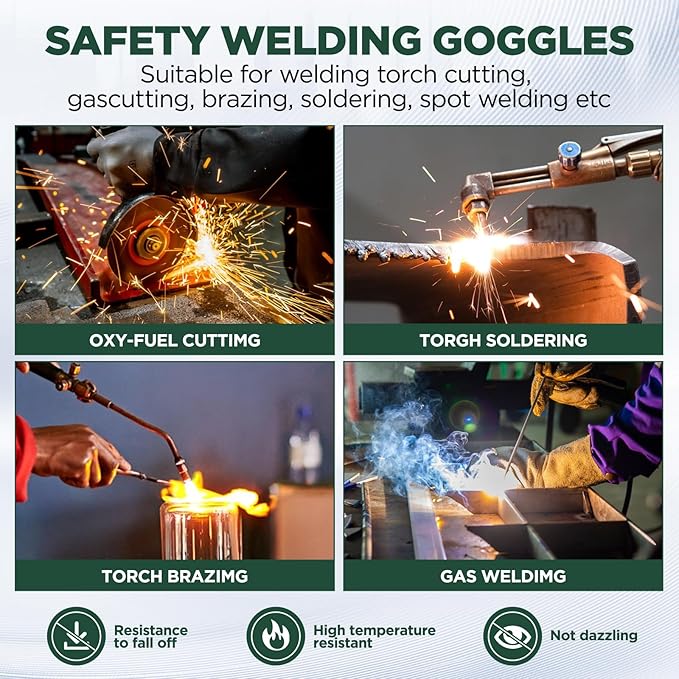 Dual Lens Welding Glasses, ANSI Z87.1 Clear/Shade Switchable ，Anti-scratch Safety Glasses, UV Protection, IR Shade Lens