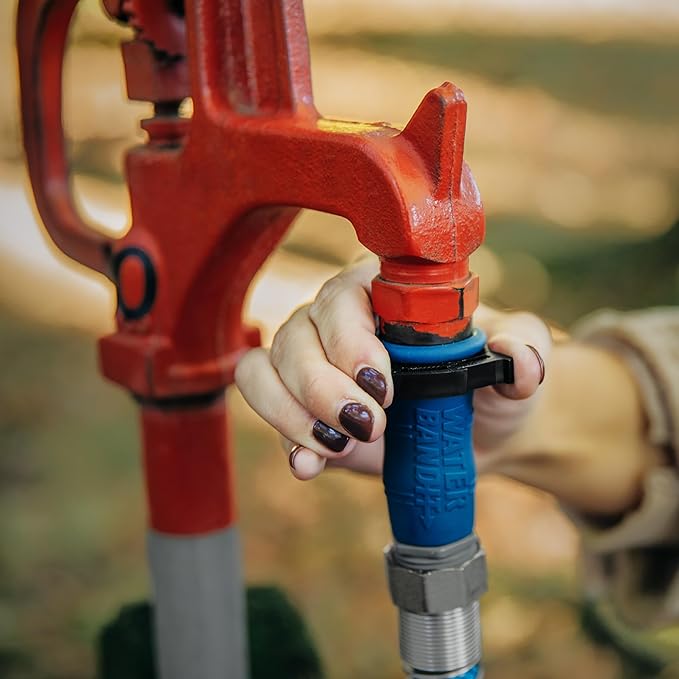 Camco Water Bandit - Features a Highly Flexible Silicone-Polymer Sleeve & ABS Male Water Hose Connection - Works with Damaged or Stripped Faucet Threads or Faucets without Threads (22484)