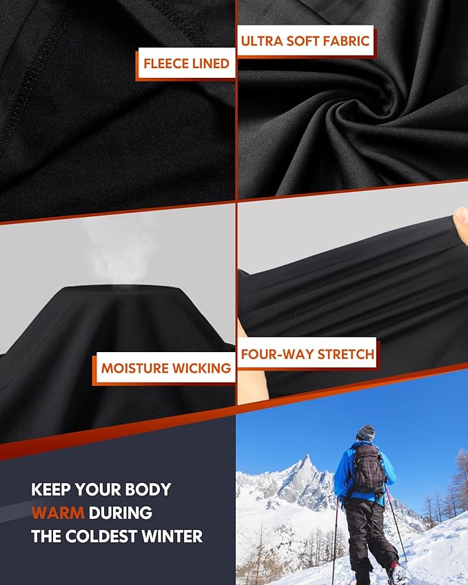 CL convallaria Thermal Underwear Long Johns Set Mens Winter Gift Hunting Gear Sport Base Layer Bottom Top