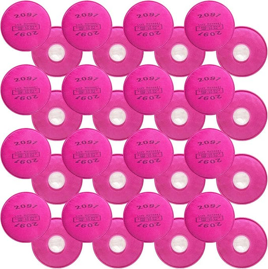 32PCS(16Pack) 2091 Respirator Filters, 2091 Replacement Filters Cotton Installed on 6200, 6800, 6502, 7502 Respirator Body Use for Epoxy Resin, Organic Vapor, Asbestos, Dust, Paint