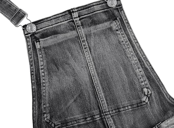LONGBIDA Men's Denim Bib Overalls Fashion Slim Fit Jumpsuit with Pockets