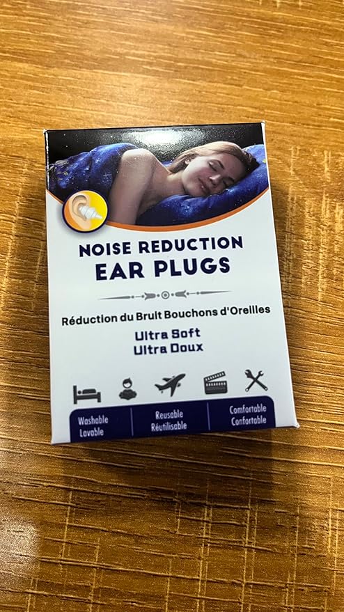 Small Ear Plugs 2 Pairs, Soft Silicone Noise Reduction Earplugs for Adults Kids 12+, Sound Blocking Earbuds for Sleeping, Snoring, Work, Concerts, Music,Travel,Motorcycle