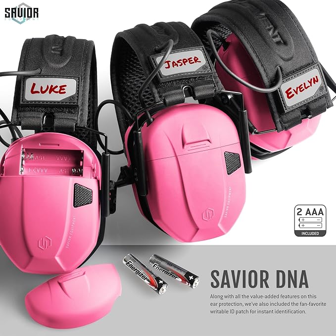 Savior Equipment Apollo Electronic Earmuffs For Shooting w/Gel Ear Pads, 24dB NRR, Noise Cancelling Ear Protection Headset