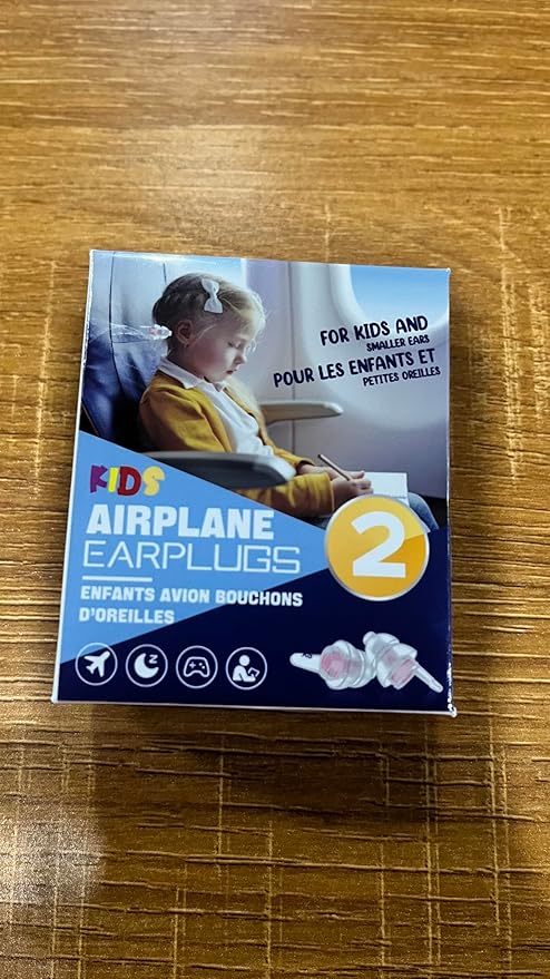 Kids Ear Plugs (6-12 yrs) - Ear Protection for Child Adult with Small Ear Canals, Reusable Noise Relief Earplugs for Fly, Sports, Firework, Noise Sensitivity, Festival, Tinnitus Relief, 25dB, 2 Pair