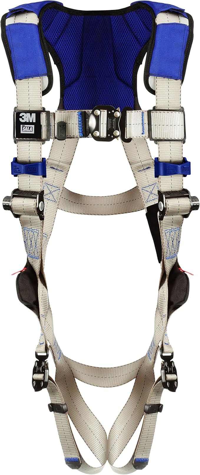 3M DBI-SALA ExoFit X100 Comfort Vest Safety Harness Fall Protection, OSHA, ANSI, General Purpose, 1 D-Ring Connection, Quick Connect Leg and Chest Buckles, Zinc Plated Steel, 1401023, X-Large