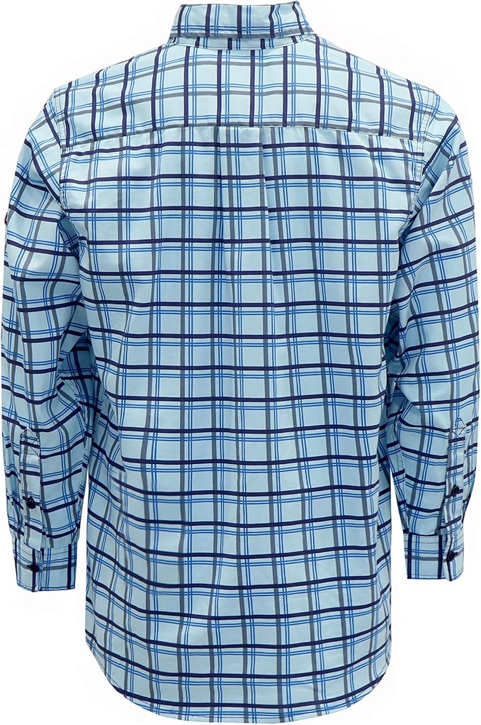 TICOMELA FR Shirt for Men Flame Resistant Shirts 6.5oz Light Weight Plaid Men's Fire Retardant Shirts