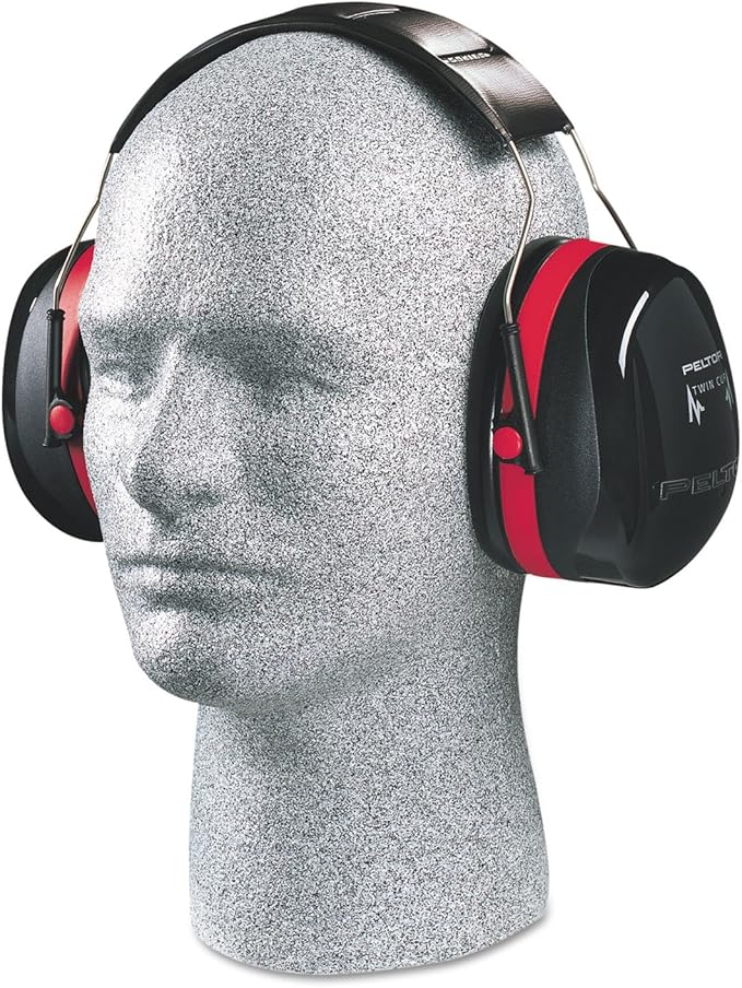 3M H10A Peltor Optime 105 High Performance Ear Muffs, Black/Red, One Pair
