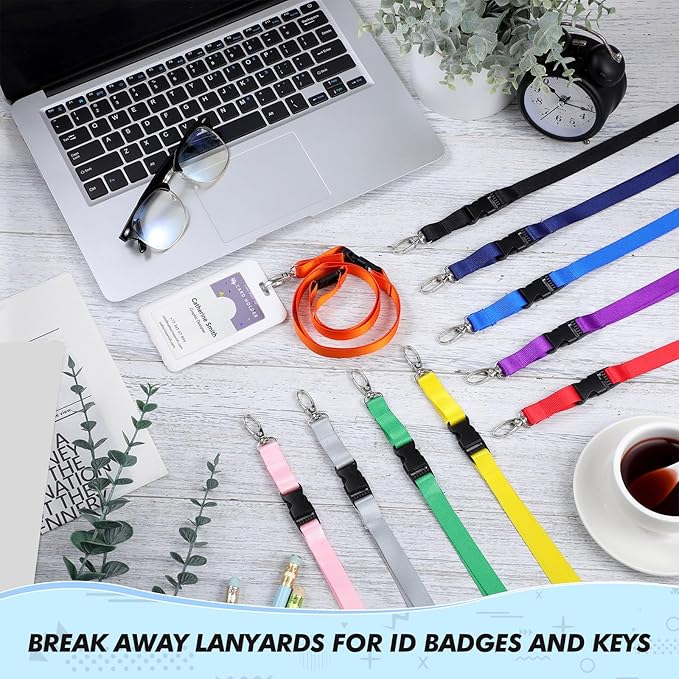 Windyun Break Away Lanyards for ID Badges and Keys Neck Strap with Quick Release Buckle Name Tag Detachable Lanyards