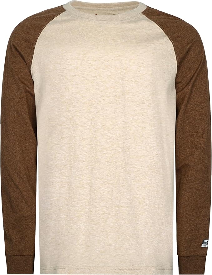 BOCOMAL FR Shirts Two-Tone Crew for Summer 4oz EX Lightweight Flame Resistant Long Sleeve Work T-Shirt Base Layer