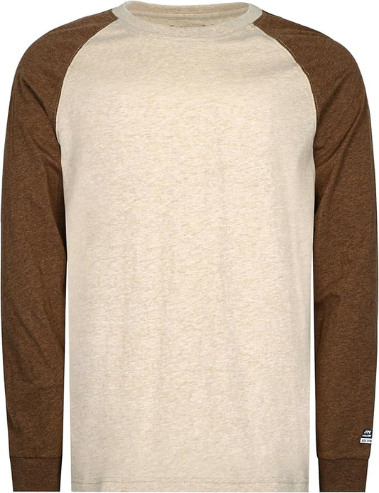 BOCOMAL FR Shirts Two-Tone Crew for Summer 4oz EX Lightweight Flame Resistant Long Sleeve Work T-Shirt Base Layer
