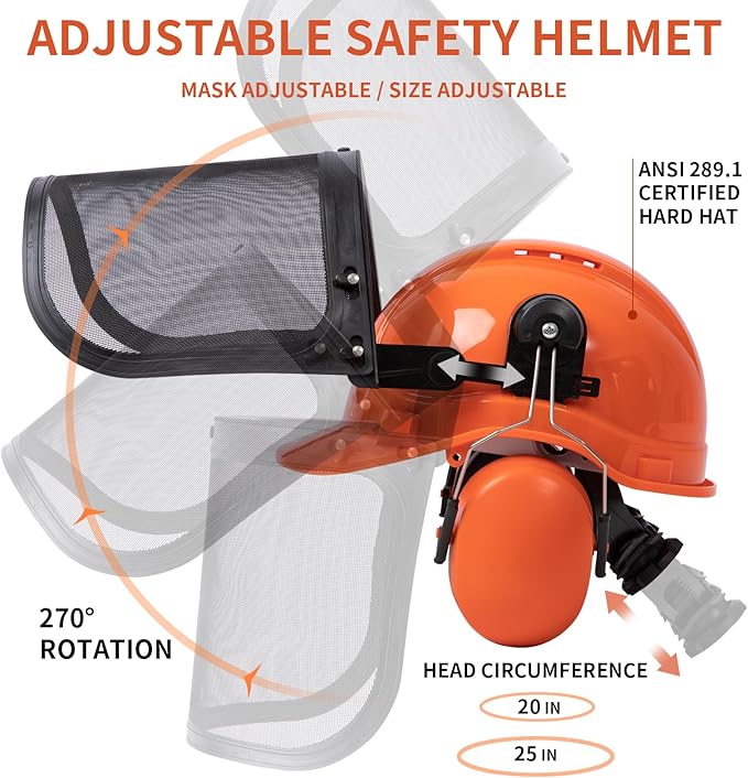 SRSAFETY Full Brim Hard Hat Carbon Fiber Design 6 Point Adjustable Ratchet Suspension OSHA Approved ABS Work Helmet for Men&Women ANSI Z89.1 Type I Class C