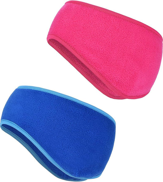 Boao 2 Pieces Ear Warmer Headbands Fleece Earmuffs Winter Ear Covers Running Wicking Ski Sport Headband for Women & Men