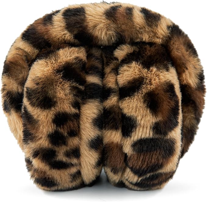 Winter Ear Muffs for Women Girls Faux Fur Cute White Earmuffs Fluffy Ear Warmers Foldable Ear Covers Outdoor