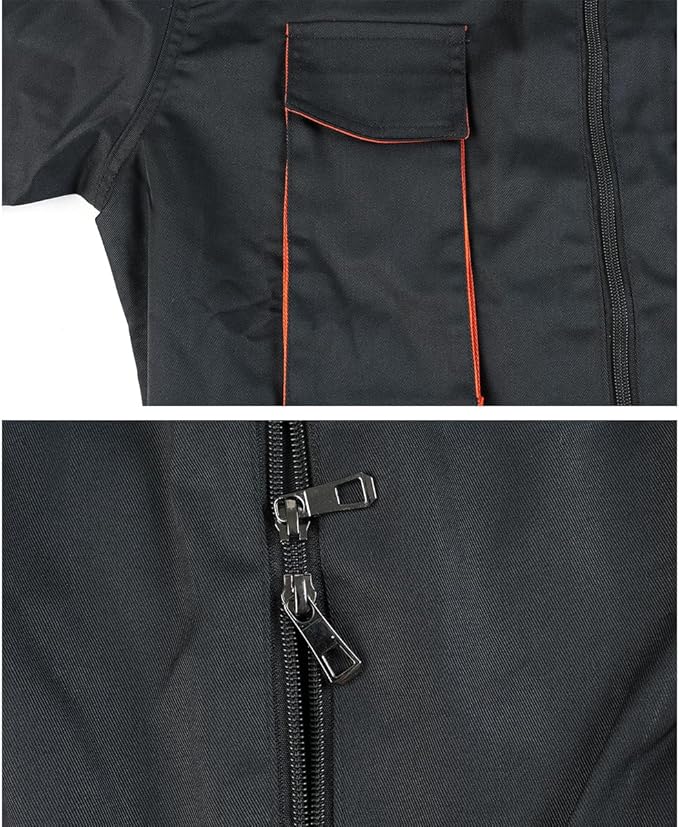 Men's Coveralls Mechanic Work Jumpsuit Multi Pockets Overalls Long Sleeve Workwear Coverall