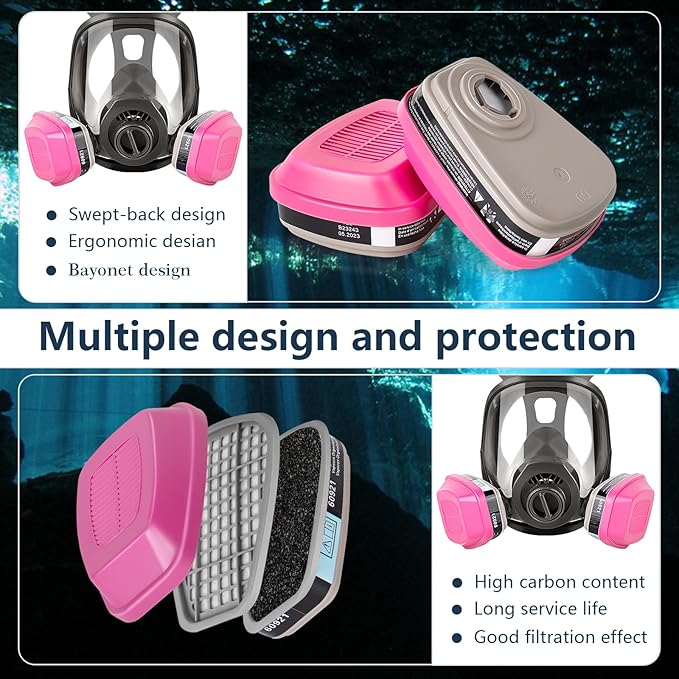 (10 Pair) Respirator Cartridge/Filter, 60921 Particulate Filter, Compatible with 6000, 7000, FF-400 Series Respirators, Effective Filtering Organic Vapors,Chemical and Dust