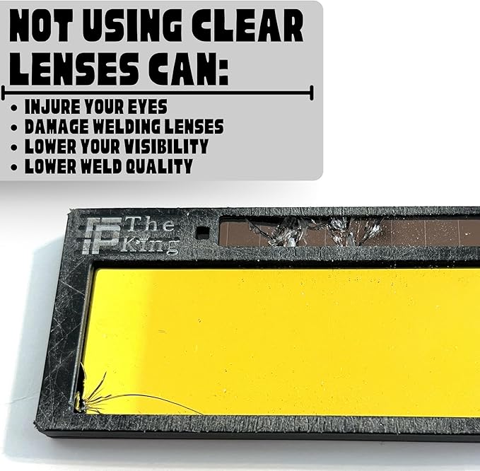 100 Pack of 2x4.25 Clear Welding Lenses, Replacement Clear Welding Lens 2x4 1/4, Welding Hood Clear Lenses, Top Protection For Welding Lens And Eyes, Lightweight, 0.04" Thick