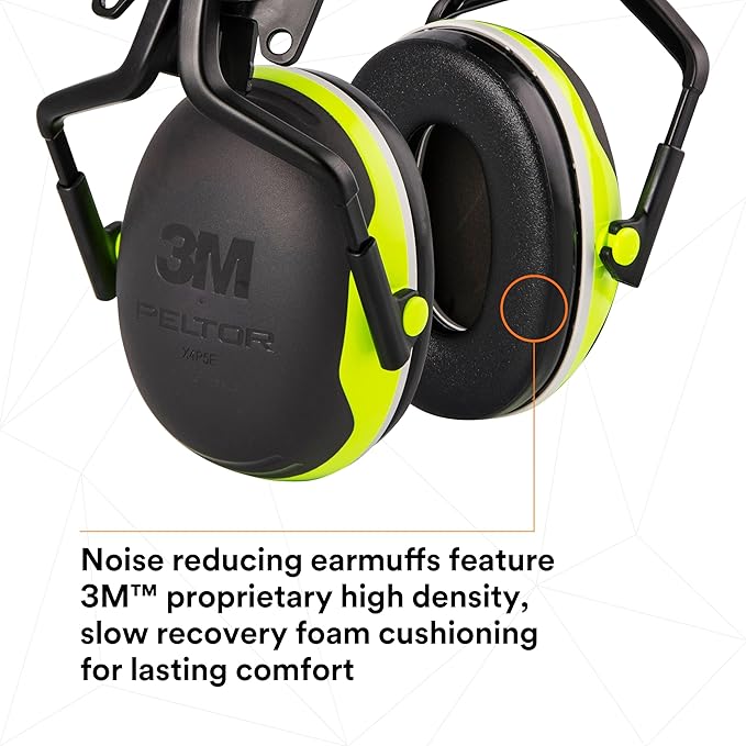 3M PELTOR Hearing Protection Earmuffs, X4 Series Noise Protection, Construction, Manufacturing, Assembly, Sanding