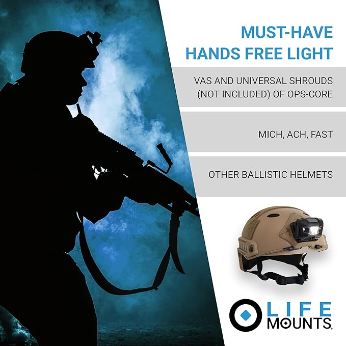 LED Tactical Helmet NVG Shroud Mounted Light