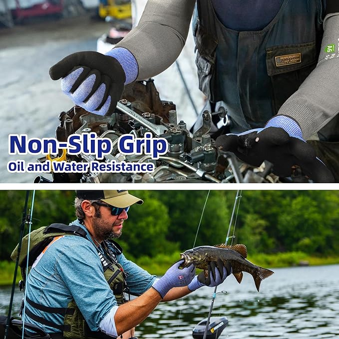 Schwer A4 AIR-SKIN Cut Resistant Work Gloves AR3900 with Extreme Lightweight & Thin, Grip Gloves for Fishing, Refined Work, Mechanic, Gardening, Touch-Screen, Non-PFAS, 3D-Comfort Fit, 2 Pairs, M