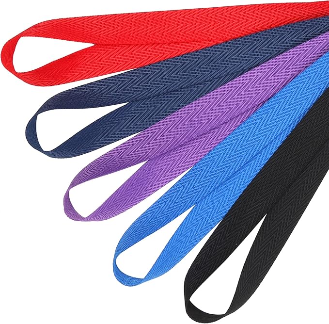 YOUOWO Lanyards Multicolour 5 Pack Neck lanyard Cute For Office ID Badge Holder Keys Cruise,Black Metal Hook,Navy Blue