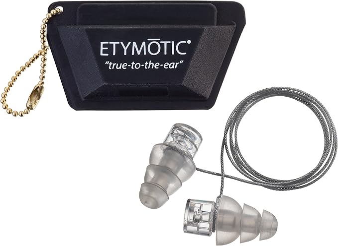 Etymotic Research ER20XS High-Fidelity Earplugs (Concerts, Musicians, Airplanes, Motorcycles, Sensitivity and Universal Hearing Protection) - Large, Clear Stem