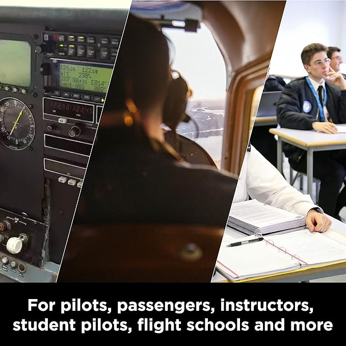 P1 General Aviation Headset for Pilots - Mono, Passive Noise Reduction, Noise Canceling Microphone, Acoustic Ear Cup, AUX Port, GA Dual Plug with Headset Bag