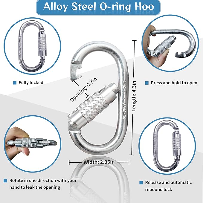 6FT Self Retracting Lifeline Fall Protection Retractable Safety Lanyard Rectracting Lifeline Personal Fall Arrest Protection ANSI Self Retractable Gear for Roofing Construction(Small Hook)