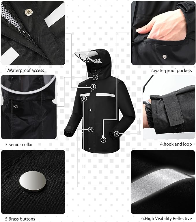 iCreek Rain Suit Waterproof Jacket and Trouser Suit Raincoat for Men and Women Outdoor All-Sport Breathable Anti-storm