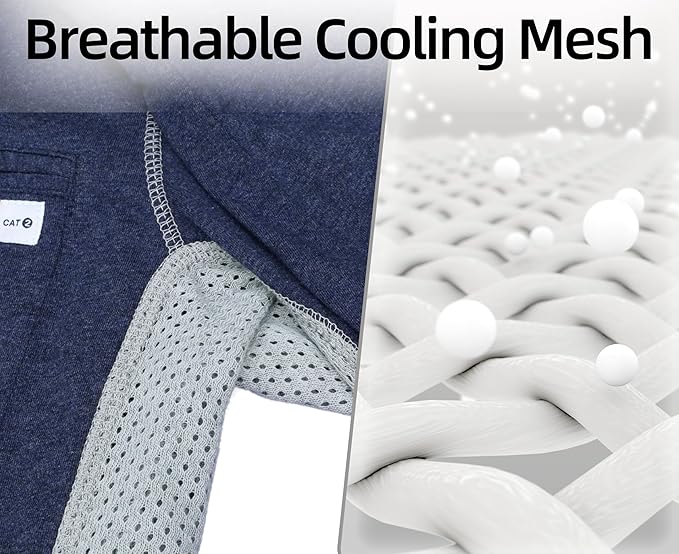 TICOMELA FR Shirts for Men 6oz Flame Retardant Mesh Breathable T-Shirt NFPA2112 Fire Retardant Henley Shirts