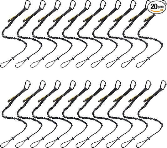 TRSMIMA Safety Tether Tool Lanyard - 20 Pack Fall Protection Absorbing Tool Lanyard Tethering Accessories Nylon Webbing Scaffolding Safety Training for Industrial Workers