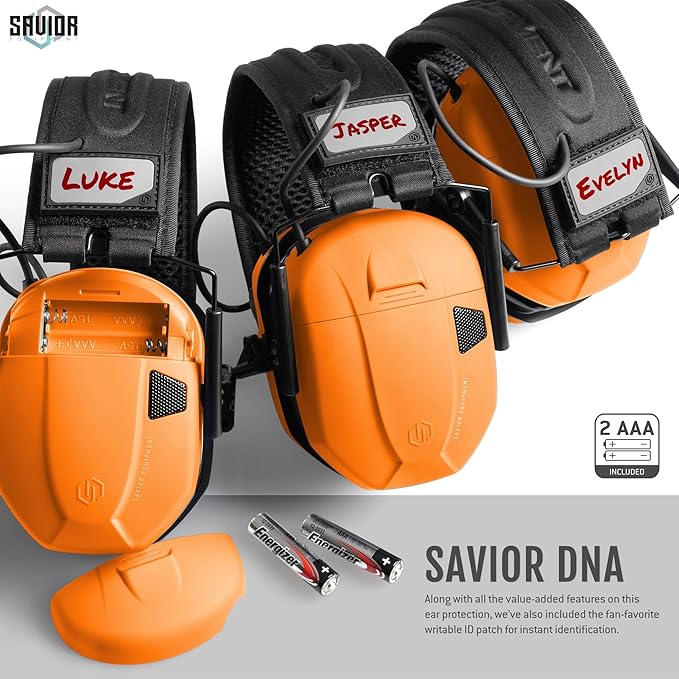 Savior Equipment Apollo Electronic Earmuffs For Shooting w/Gel Ear Pads, 24dB NRR, Noise Cancelling Ear Protection Headset