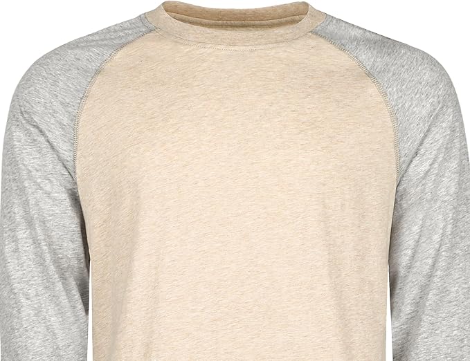 BOCOMAL FR Shirts Two-Tone Crew for Summer 4oz EX Lightweight Flame Resistant Long Sleeve Work T-Shirt Base Layer