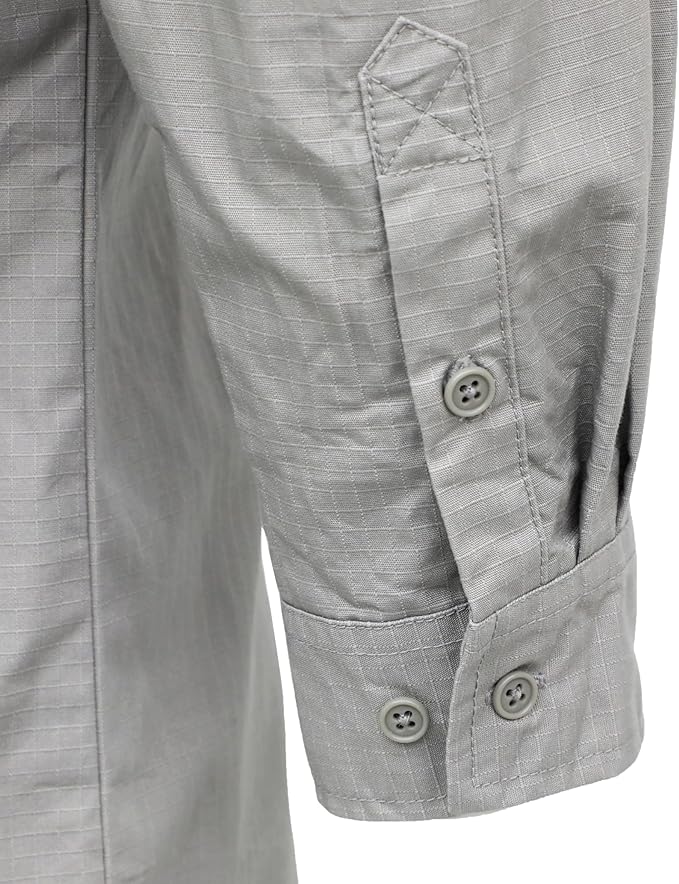 BOCOMAL FR Shirts 6oz Ripstop Durable Rugged Zipper Pocket Water Repellent Finish Fire Resistant Shirt-CAT2