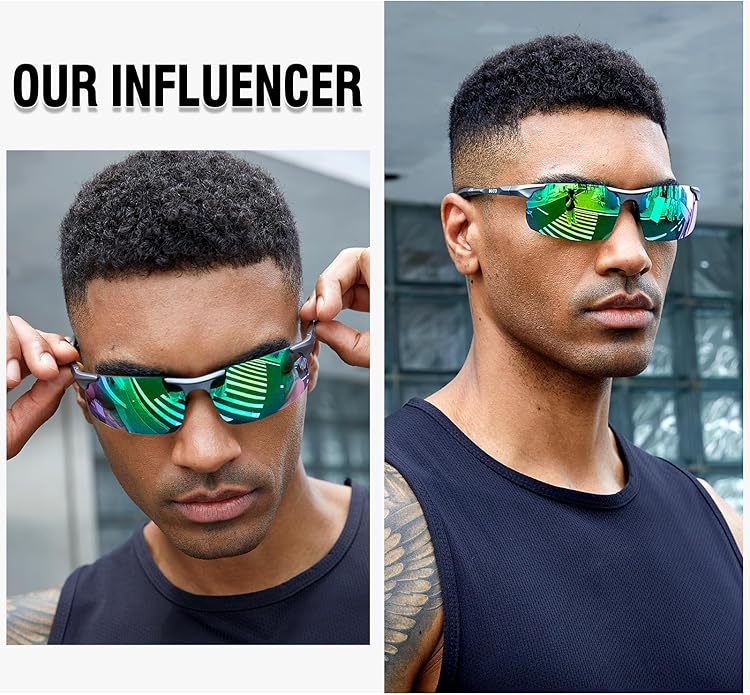 DUCO Mens Sports Polarized Sunglasses UV Protection Sunglasses for Men 8177s