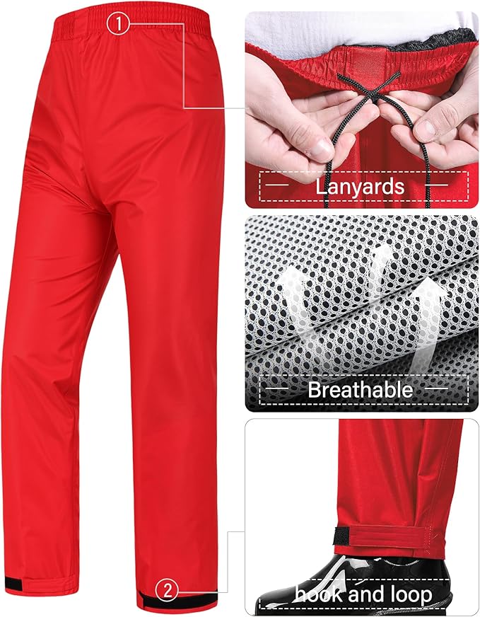 iCreek Rain Suit Waterproof Jacket and Trouser Suit Raincoat for Men and Women Outdoor All-Sport Breathable Anti-storm