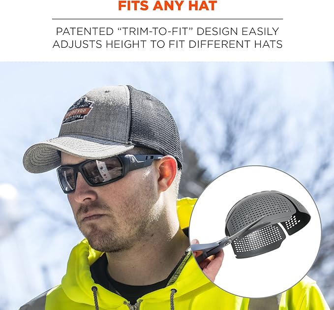 Ergodyne Skullerz 8945F(x) Universal Bump Cap Insert with Extra Venting, Fits Into Any Baseball Hat, Charcoal