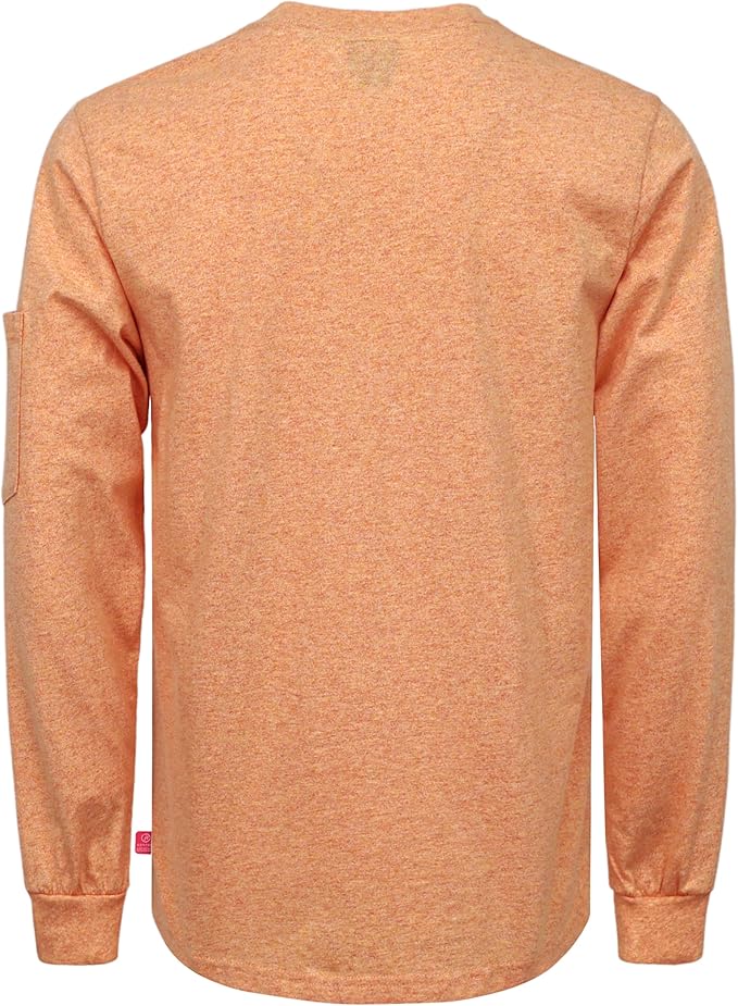 TICOMELA FR Shirts for Men Heather Series 6oz Flame Resistant T Shirt NFPA2112 CAT2 Fire Retardant Henley Shirts