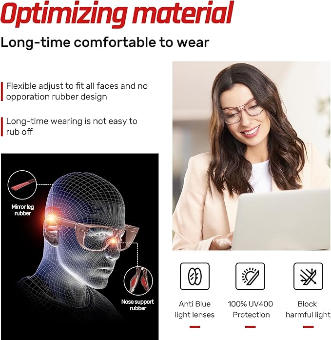 Safety Glasses Anti-Fog Eye Protection Blue Light Blocking Glasses for Women Men