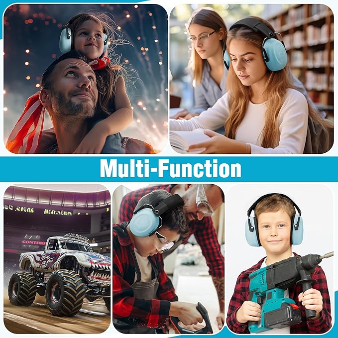 WORKPRO Noise Cancelling Headphones for Kids, NRR 25dB Kids Ear Protection, Autism Noise Reduction Ear Muffs