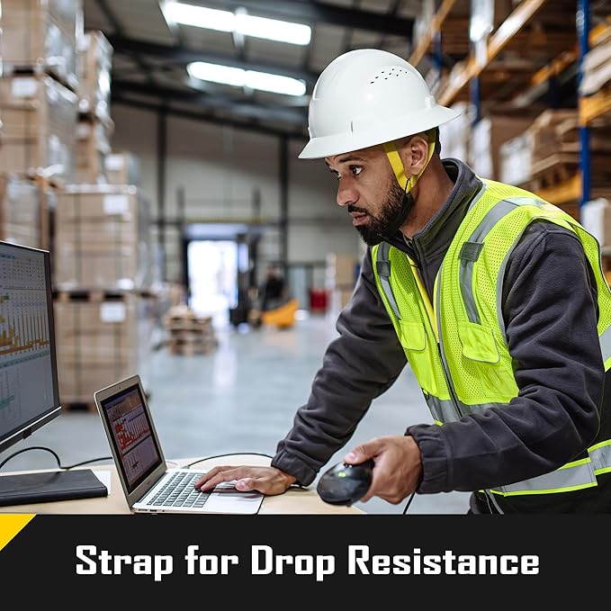 COOLJOB Full Brim Hard Hat, OSHA Construction Work Approved, HDPE Safety Helmet with 4 Point Adjustable Ratchet Suspension, Class E, G & C