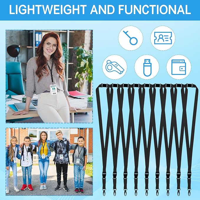 Windyun Break Away Lanyards for ID Badges and Keys Neck Strap with Quick Release Buckle Name Tag Detachable Lanyards