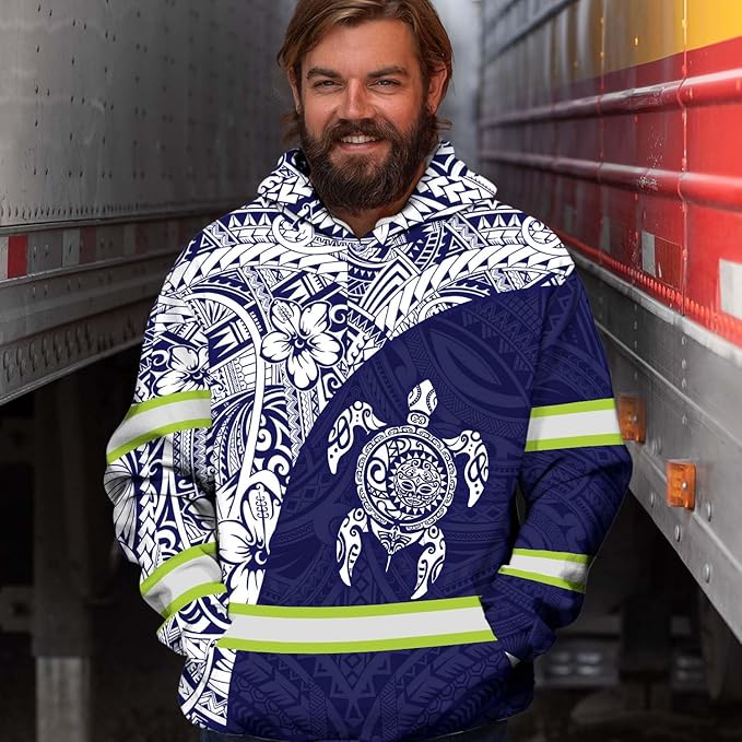 Matedecor Skull High Visibility Shirt Men Reflective Safety Shirts US Flag Custom Name Workwear, Runners, Walkers, Patriotic