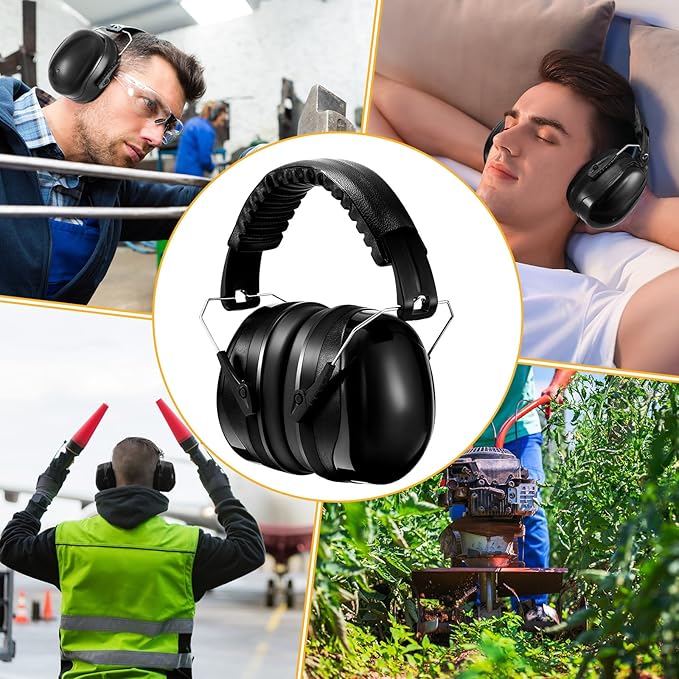 TrelaCo 3 Set 28db Shooting Ear Protection Safety Earmuffs Set for the Range, Shooting and Hunting