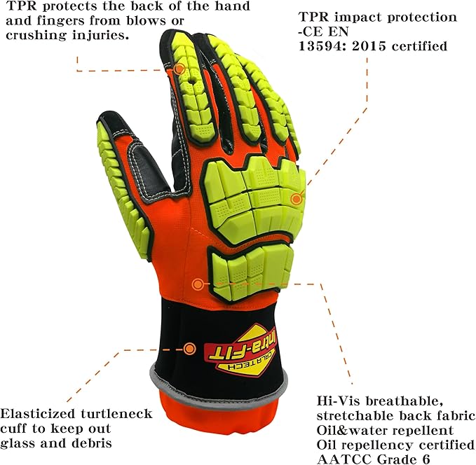 Heavy-duty Rescue Extrication Glove EN388:2016 Certification, Super Dexterity and Ultra Durability