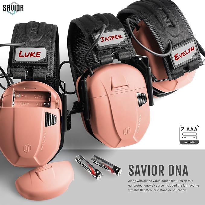 Savior Equipment Apollo Electronic Earmuffs For Shooting w/Gel Ear Pads, 24dB NRR, Noise Cancelling Ear Protection Headset
