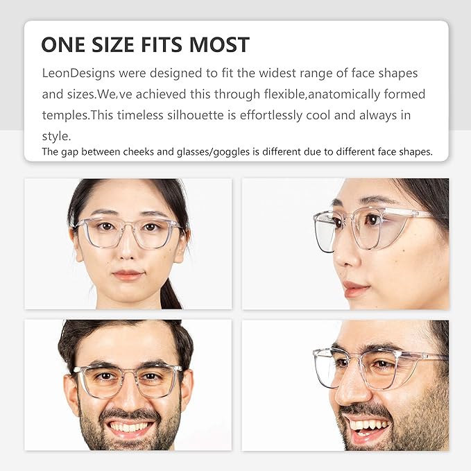 Safety Glasses Anti-Fog Goggles Z87.1 Blue Light Blocking Anti-Dust UV Protection Glasses For Men Women (Square White+coffee1)